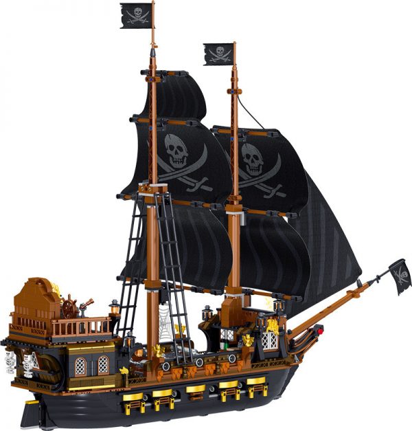 ZHEGAO QL1804 Pirate Kingdom: The Pirate Ship Black Hawk. 4