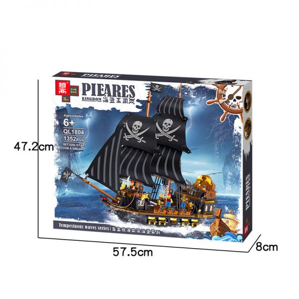 ZHEGAO QL1804 Pirate Kingdom: The Pirate Ship Black Hawk. 11