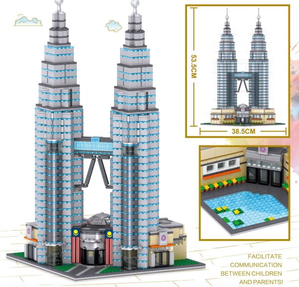 ZHEGAO QL0965 Famous building: Petronas Twin Towers, Kuala Lumpur, Malaysia 3