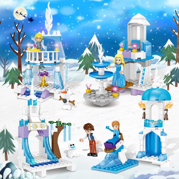 ZHEGAO QL1162 Windsor Castle Series Ice and Snow Season: Ice and Snow Fantasy Castle 6
