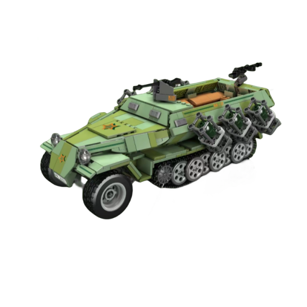 Mould King 20027 Semi tracked Armored Vehicle With Motor 2 - ZHEGAO Block